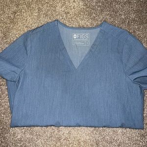 FIGS Heather Den Indigo Scrub Top RARE